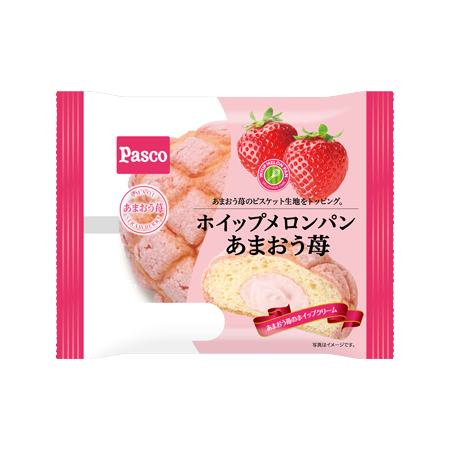 ホイップメロンパン あまおう苺